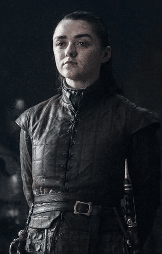 Arya Stark, interpretada pela atriz Maisie Williams na adaptação televisiva da HBO, Game of Thrones